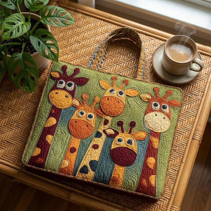 Sac fourre-tout matelassé - Girafe
