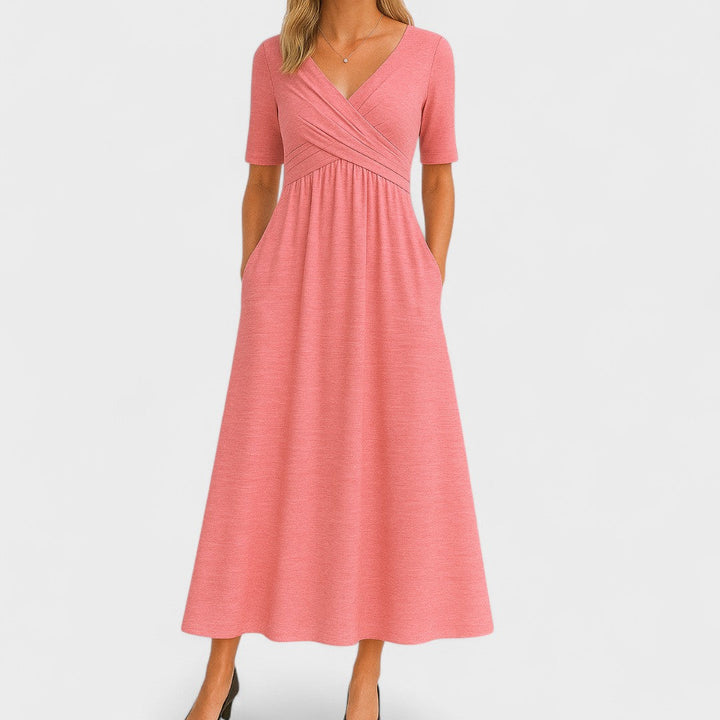 Eleanor | Robe Midi Élégante avec Poches