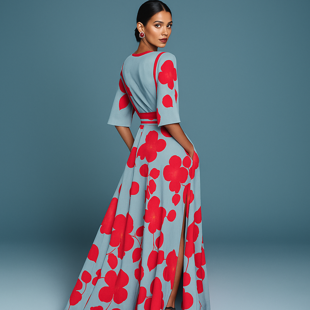 Barbara | Robe Élégante à Fleurs