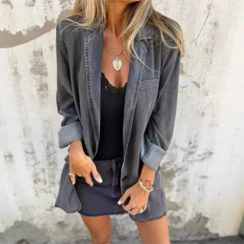 Sarah | Blazer en Denim Sans Effort