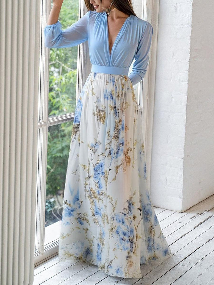 Audrey | Belle Robe Maxi avec Imprimé Floral