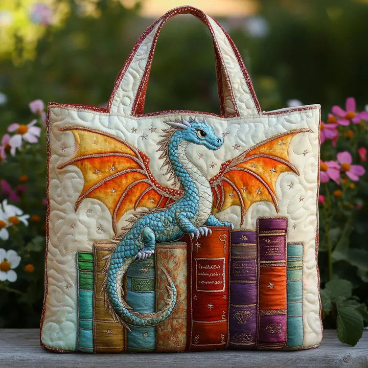 Sac Matelassé - Gardien de Livre Dragon Émeraude