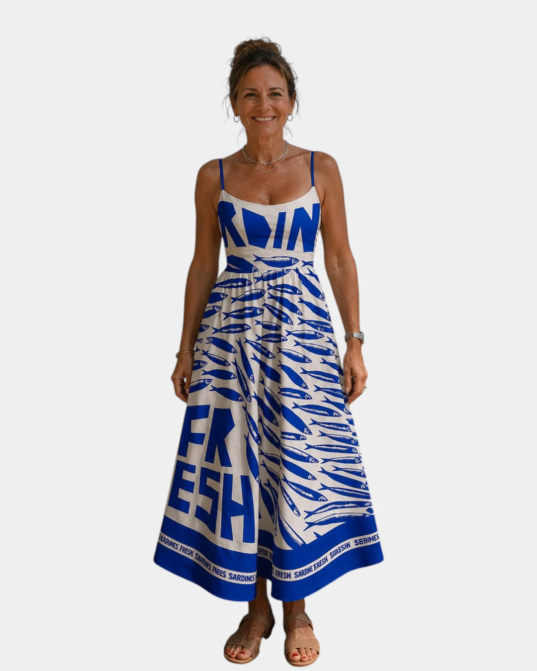 Abélia | Robe midi à motif
