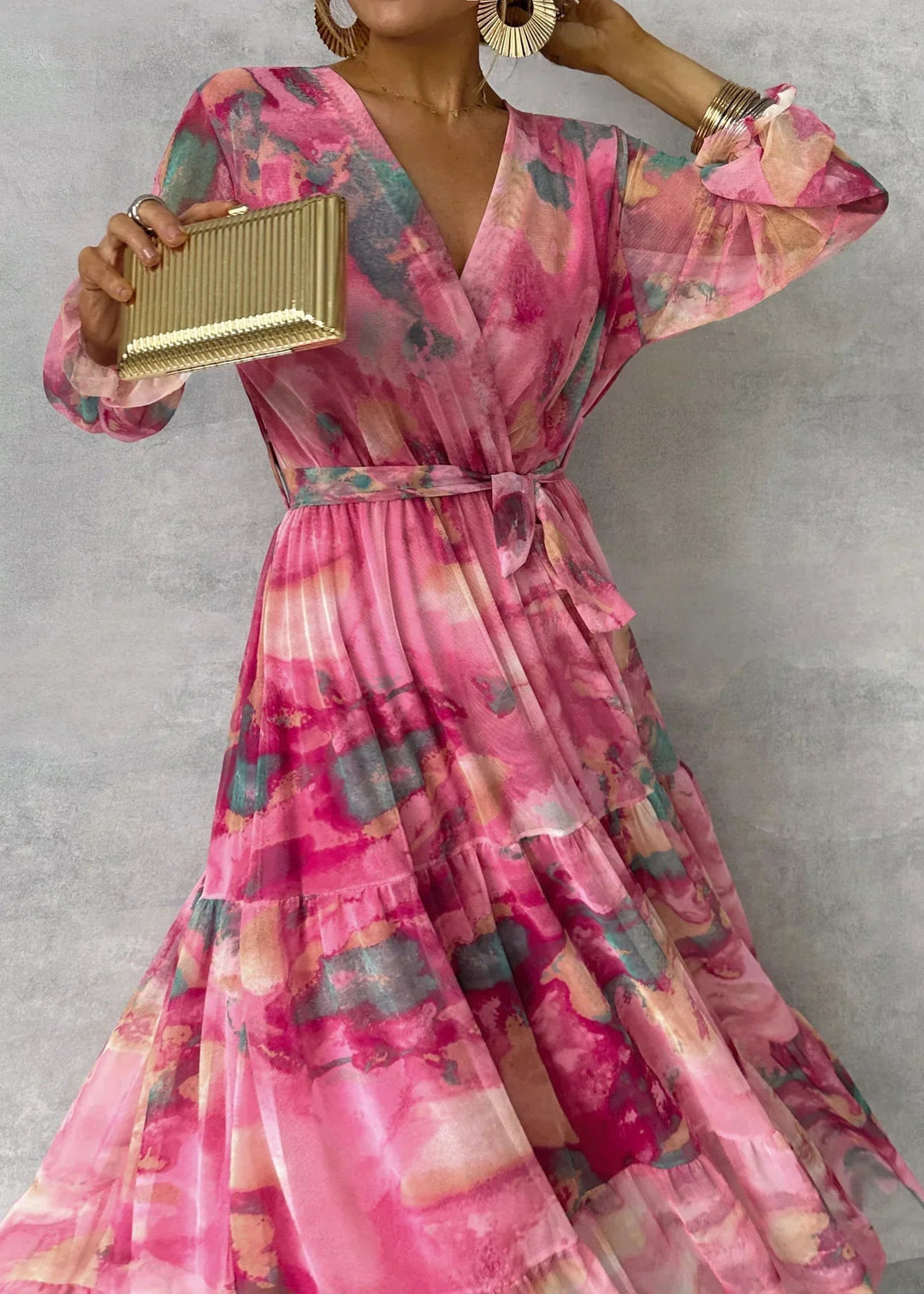 Été | Robe portefeuille avec imprimé floral