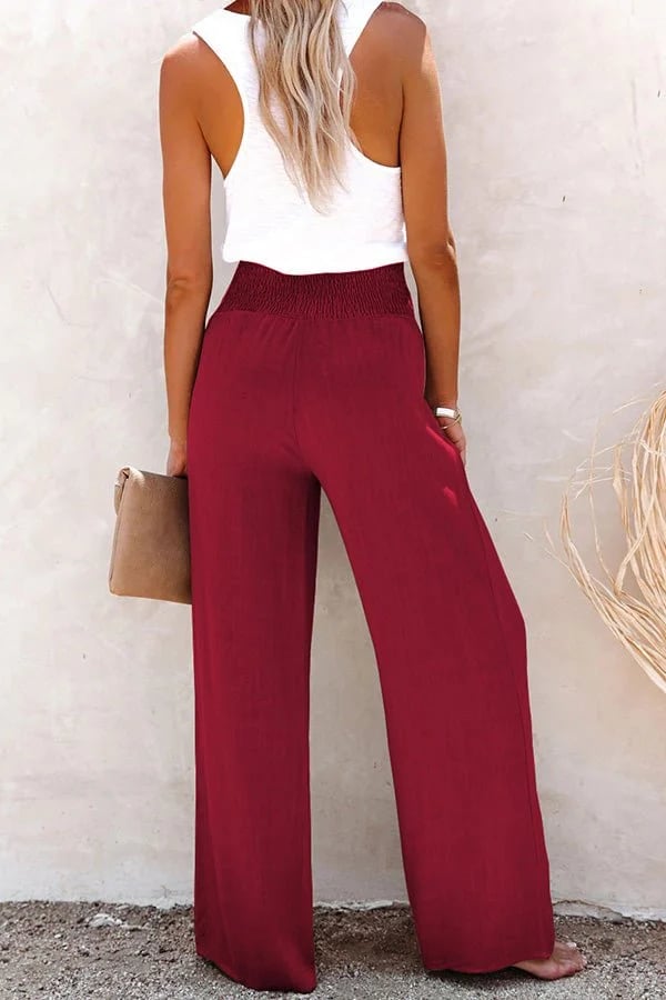 Riana - Pantalon Taille Haute Relax