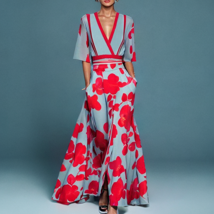 Barbara | Robe Élégante à Fleurs
